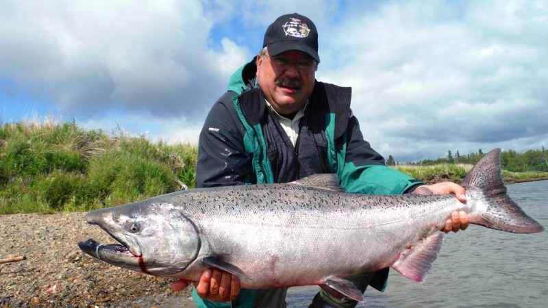 Salmon fishing on Kvichak River Alaska